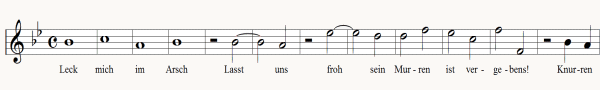 Mozart Leck mich im Arsch