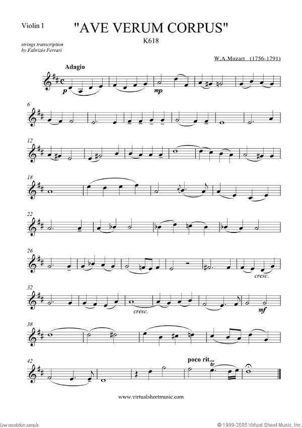 Mozart Ave Verum Corpus K. 618