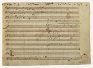 Wolfgang Amadeus Mozart Music Manuscript Poster